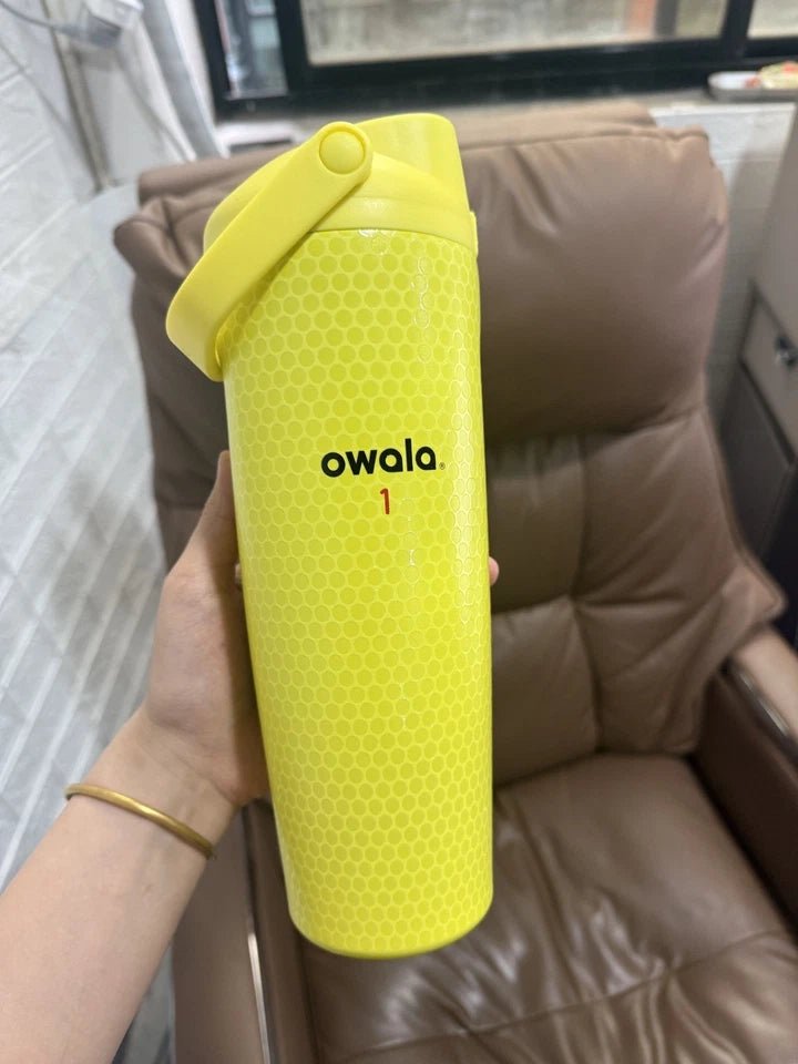 Limited Edition New Owala Thats a Gimme 30oz FreeSip Bottle Lemon Yellow - Hydrate Hub