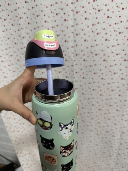 Limited Edition New Owala 32oz FreeSip Cat Collage Catwala Bottle
