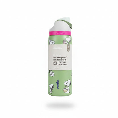 New Green Snoopy Water Bottle Owala 32oz Stainless Steel Exclusive Edition - Hydrate Hub