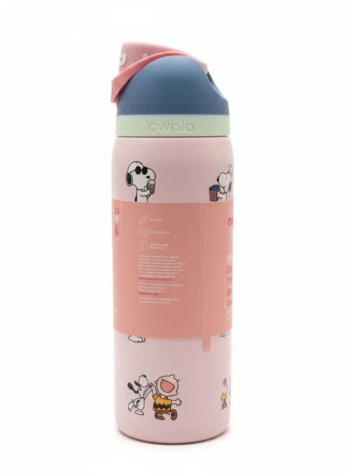 New Snoopy Owala 32oz Cherry Pink Water Bottle Stainless Steel Exclusive Edition - Hydrate Hub