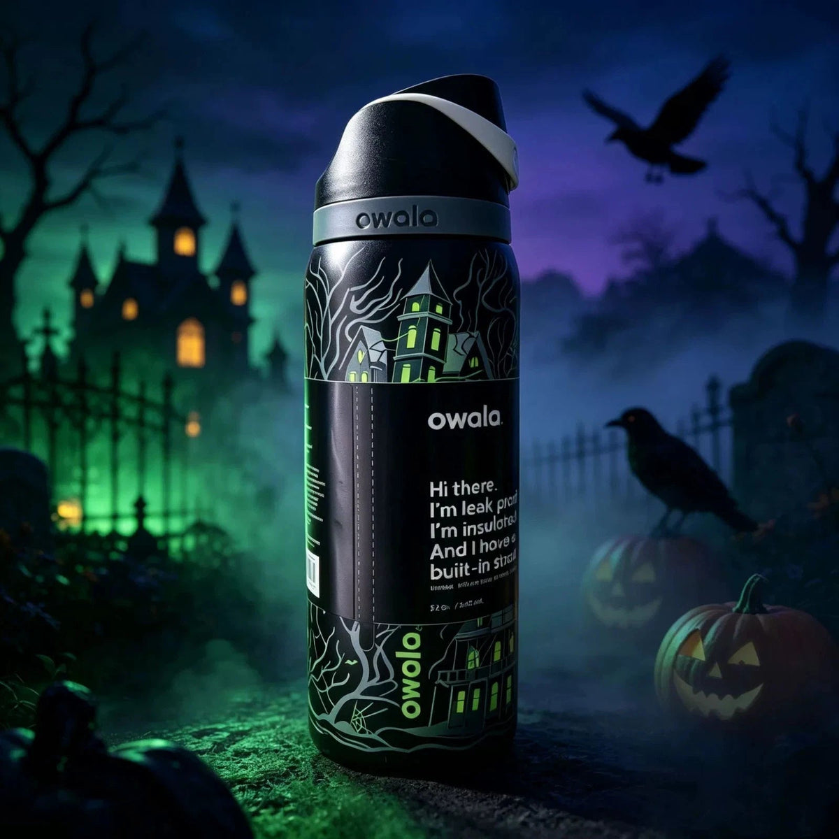Owala 32oz FreeSip Midnight Manor Exclusive New Water Bottle - Hydrate Hub