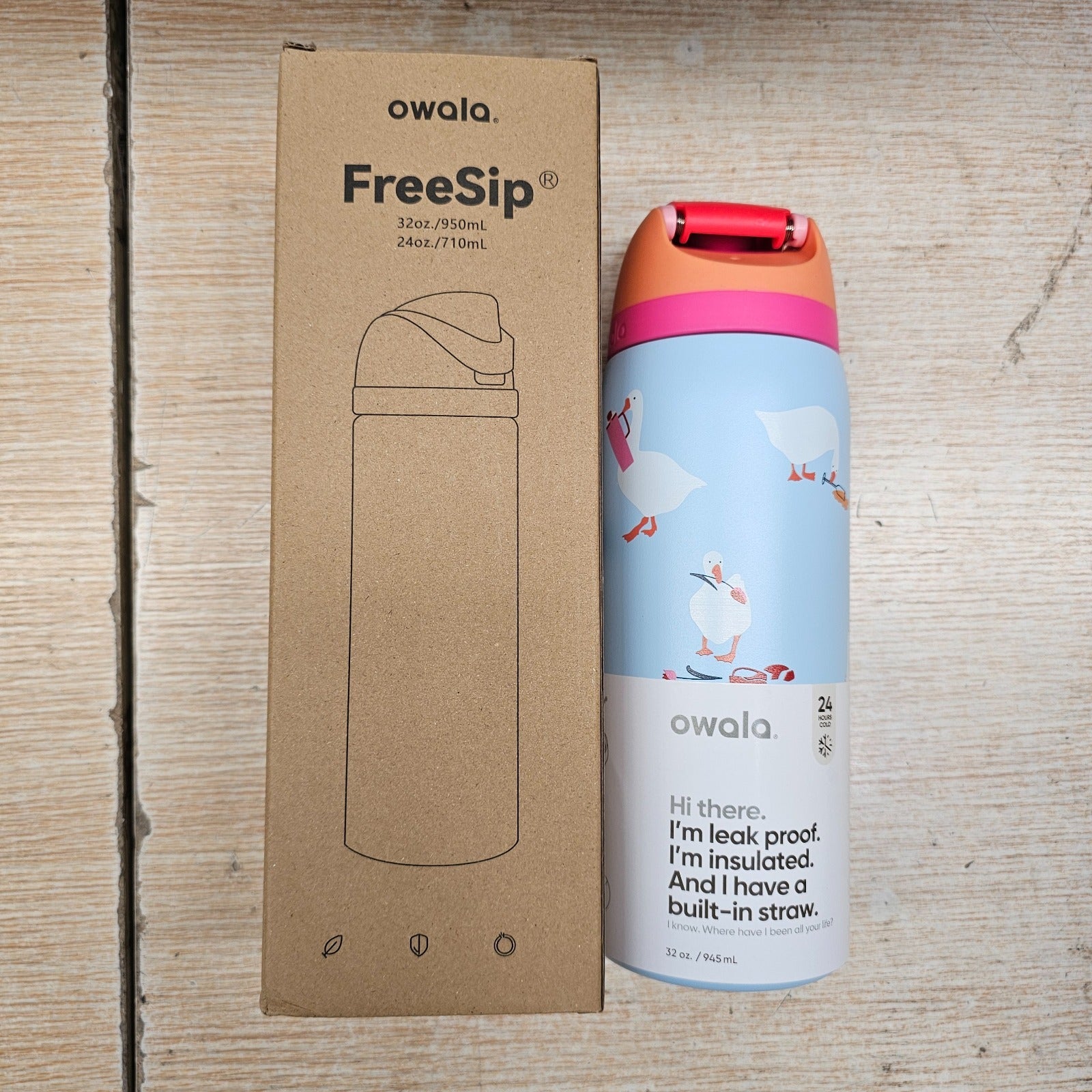 Owala 32oz FreeSip Silly Goose Exclusive New Water Bottle