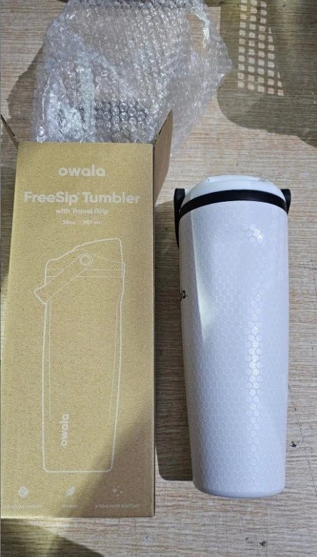 Owala Water Hazard Golf Edition White and Black 30oz FreeSip Water Bottle