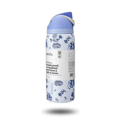 Owala FreeSip 32oz Water Bottle Delft Cats Limited Edition Stainless Steel - Hydrate Hub