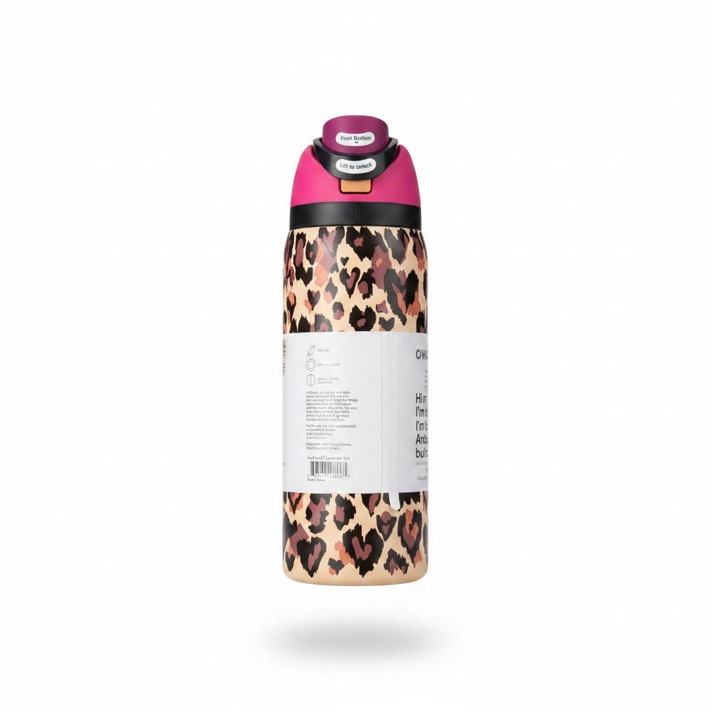 Owala FreeSip 32oz Wild At Heart UO Cheetah Leopard Print Water Bottle - Hydrate Hub