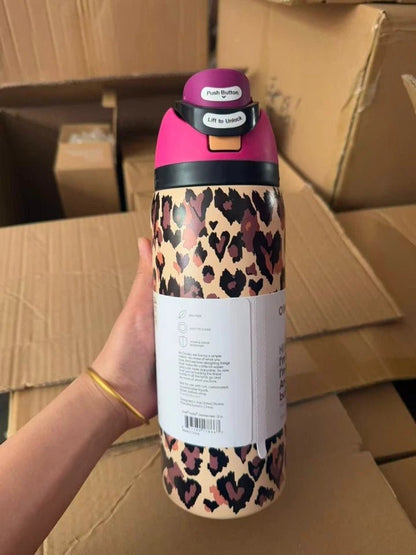 Owala FreeSip 32oz Wild At Heart UO Cheetah Leopard Print Water Bottle - Hydrate Hub