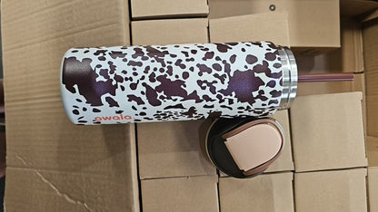 Owala Special Edition Cowgirl Core 24oz FreeSip Animal Print Cow Brown - Hydrate Hub
