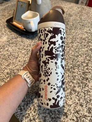 Owala Special Edition Cowgirl Core 24oz FreeSip Animal Print Cow Brown - Hydrate Hub