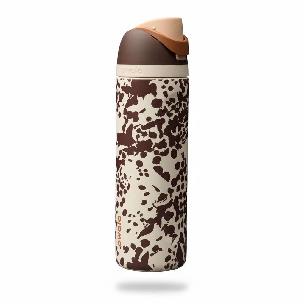 Owala Special Edition Cowgirl Core 24oz FreeSip Animal Print Cow Brown - Hydrate Hub