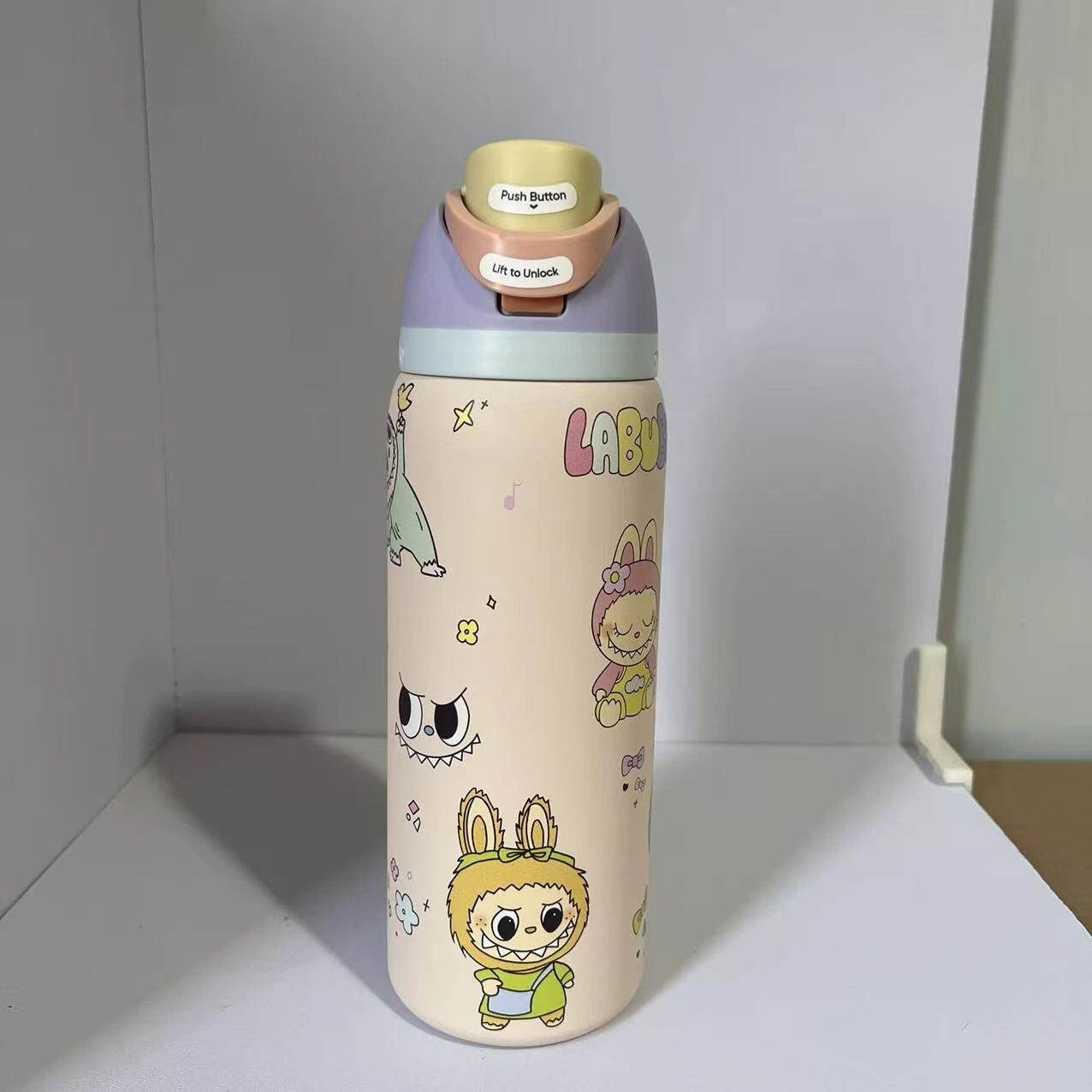 Limited Edition New Owala Labubu Cream Water Bottle FreeSip 32oz