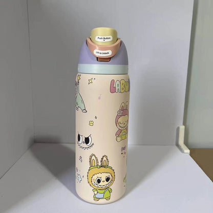 Limited Edition New Owala Labubu Cream Water Bottle FreeSip 32oz