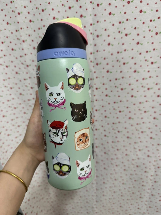 Limited Edition Owala 32oz FreeSip Cat Collage Catwala Bottle Exclusive New Cats