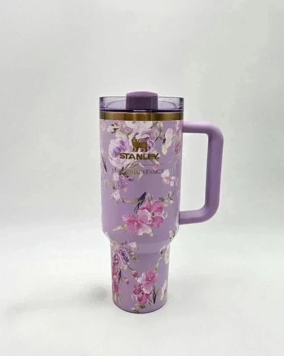 Stanley Love Shack Fancy Quencher - Happy Thoughts Rosa Beaux Purple 40oz - Hydrate Hub