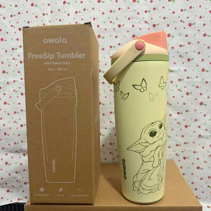 Star Wars Owala Special Edition 30oz FreeSip Water Bottle Baby Yoda Grogu - Hydrate Hub
