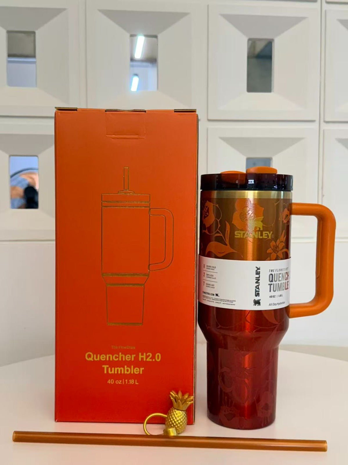 The Stanley 1913 x KAROL G 40oz Quencher H2.O FlowState Tumbler - Hydrate Hub